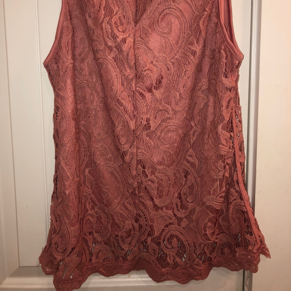Adrianna Pappell Pink Lace Tank - Picture 3 of 3